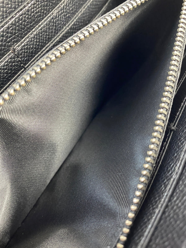 【中古美品】【メンズ/レディース】 COACH コーチ シグネチャー デボスド アコーディオン ラウンドファスナー長財布 F58113 181-260713-KS-07-min カラー：ブラック 万代Net店