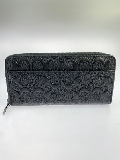 【中古美品】【メンズ/レディース】 COACH コーチ シグネチャー デボスド アコーディオン ラウンドファスナー長財布 F58113 181-260713-KS-07-min カラー：ブラック 万代Net店