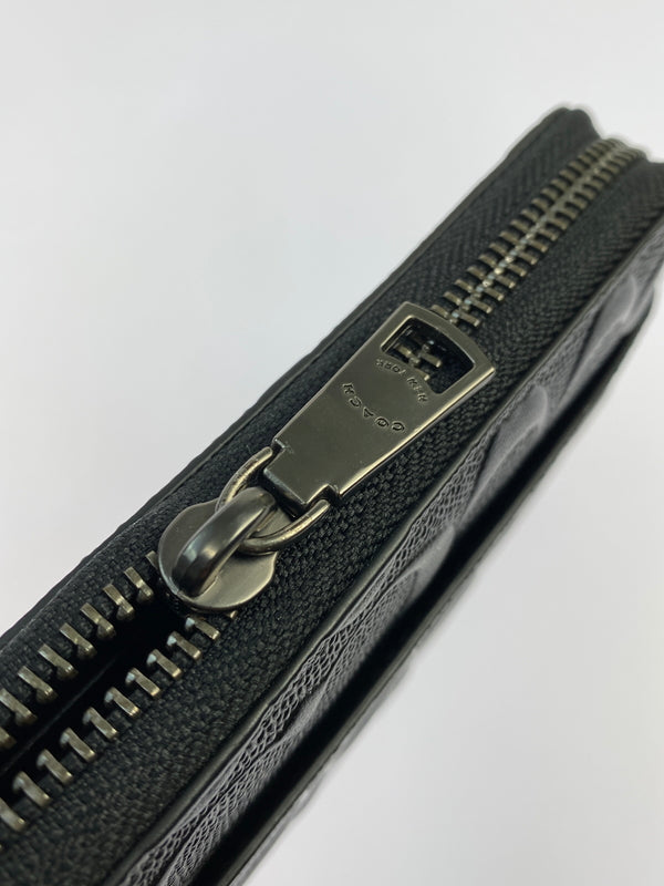 【中古美品】【メンズ/レディース】 COACH コーチ シグネチャー デボスド アコーディオン ラウンドファスナー長財布 F58113 181-260713-KS-07-min カラー：ブラック 万代Net店