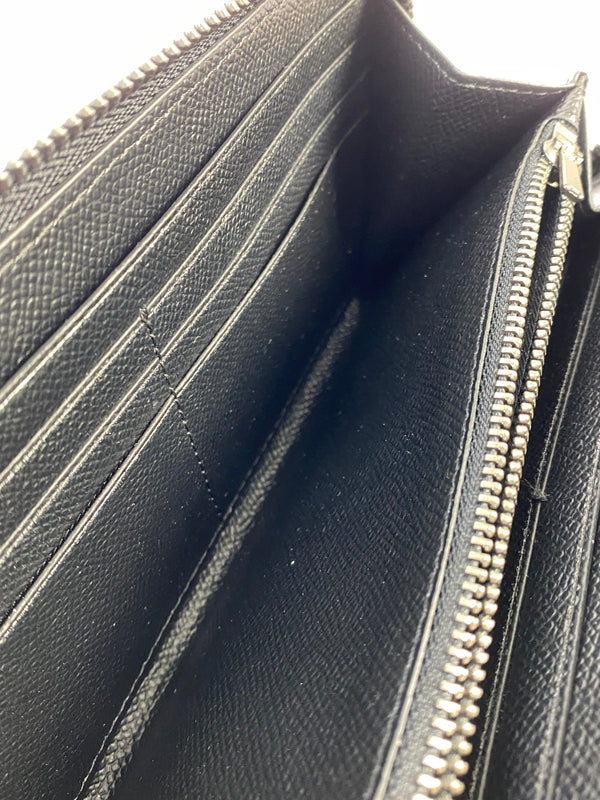 【中古美品】【メンズ/レディース】 COACH コーチ シグネチャー デボスド アコーディオン ラウンドファスナー長財布 F58113 181-260713-KS-07-min カラー：ブラック 万代Net店