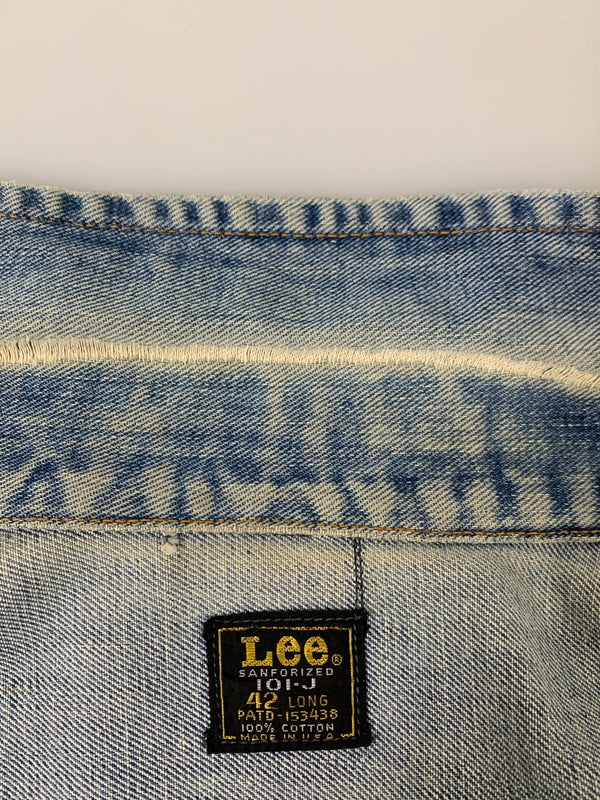【現状渡し品】【メンズ】 LEE リー 60S 101-J DENIM JACKET 60年代 デニム ジャケット メンズ アウター ヴィンテージ 146-260710-em-02-min サイズ：42 カラー：インディゴブルー 万代Net店