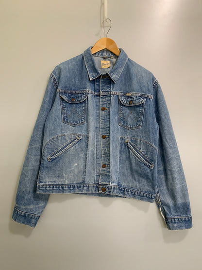 【現状渡し品】【メンズ】 WRANGLER ラングラー 60S 白タグ後期 24MJ DENIM JACKET 60年代 デニム ジャケット メンズ アウター ヴィンテージ 146-260710-em-01-min サイズ：44 カラー：インディゴブルー 万代Net店