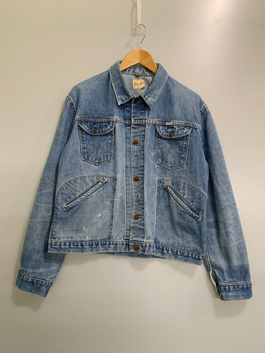 【現状渡し品】【メンズ】 WRANGLER ラングラー 60S 白タグ後期 24MJ DENIM JACKET 60年代 デニム ジャケット メンズ アウター ヴィンテージ 146-260710-em-01-min サイズ：44 カラー：インディゴブルー 万代Net店