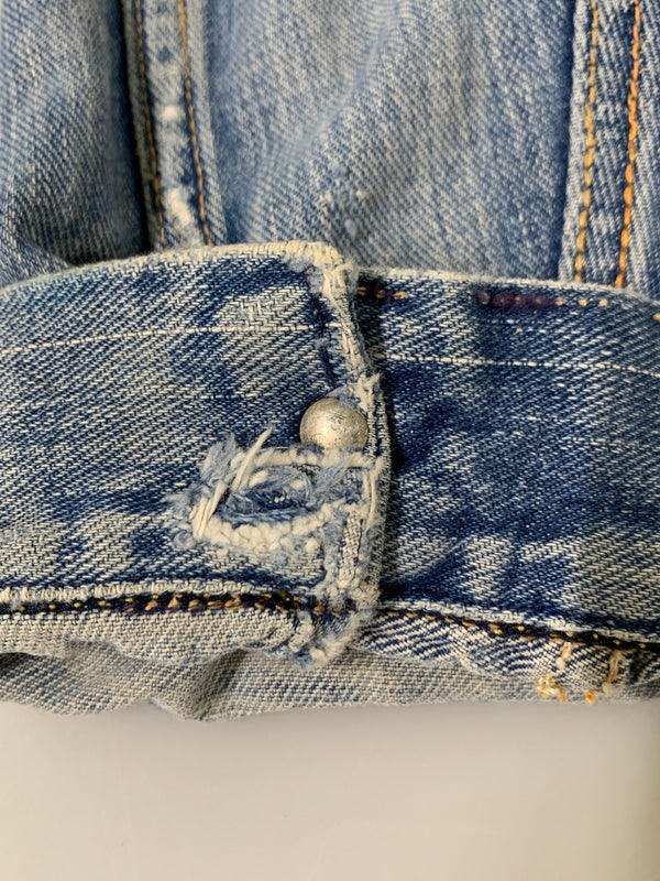 【現状渡し品】【メンズ】 WRANGLER ラングラー 60S 白タグ後期 24MJ DENIM JACKET 60年代 デニム ジャケット メンズ アウター ヴィンテージ 146-260710-em-01-min サイズ：44 カラー：インディゴブルー 万代Net店