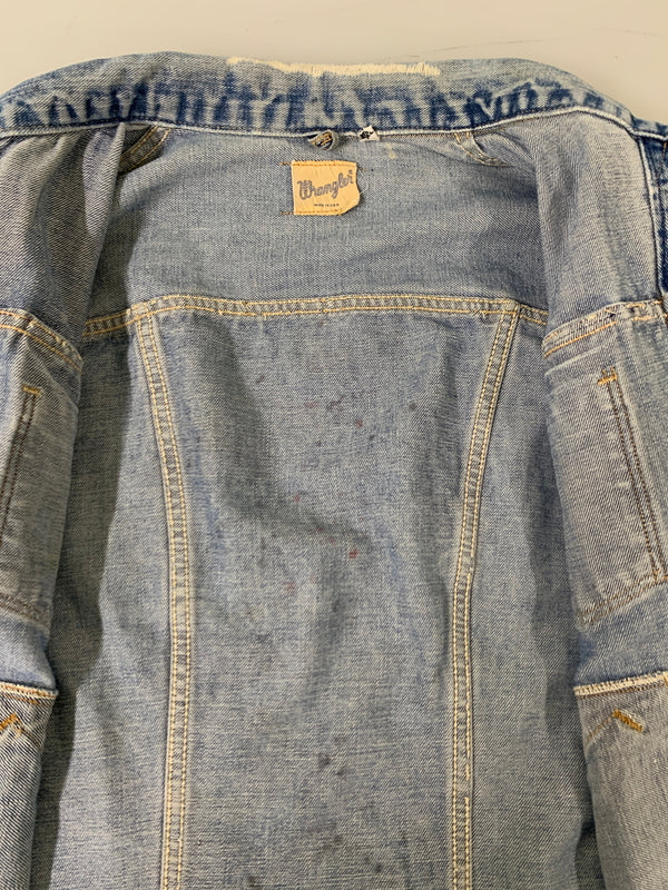 【現状渡し品】【メンズ】 WRANGLER ラングラー 60S 白タグ後期 24MJ DENIM JACKET 60年代 デニム ジャケット メンズ アウター ヴィンテージ 146-260710-em-01-min サイズ：44 カラー：インディゴブルー 万代Net店