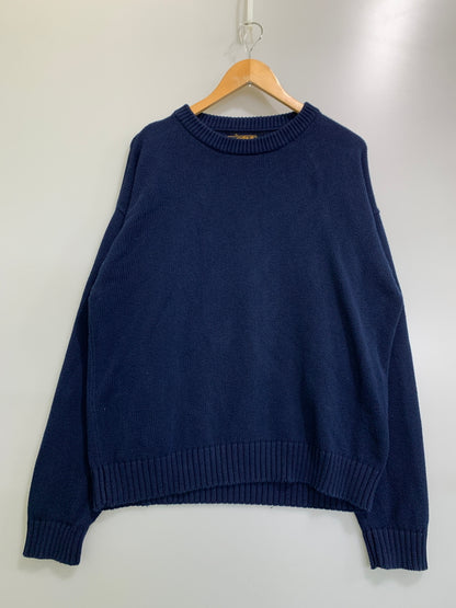 【中古品】【メンズ】 EDDIE BAUER エディー・バウアー 80S COTTON KNIT 80年代 コットン ニット メンズ トップス セーター ヴィンテージ 146-260710-em-23-min サイズ：L カラー：ネイビー 万代Net店