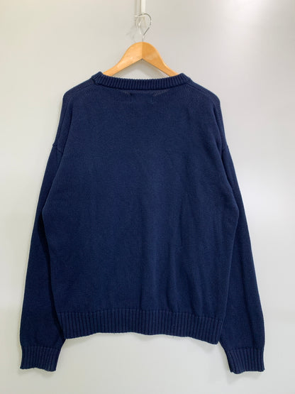 【中古品】【メンズ】 EDDIE BAUER エディー・バウアー 80S COTTON KNIT 80年代 コットン ニット メンズ トップス セーター ヴィンテージ 146-260710-em-23-min サイズ：L カラー：ネイビー 万代Net店