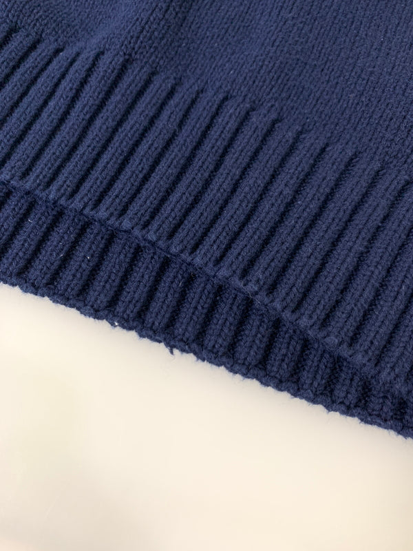 【中古品】【メンズ】 EDDIE BAUER エディー・バウアー 80S COTTON KNIT 80年代 コットン ニット メンズ トップス セーター ヴィンテージ 146-260710-em-23-min サイズ：L カラー：ネイビー 万代Net店