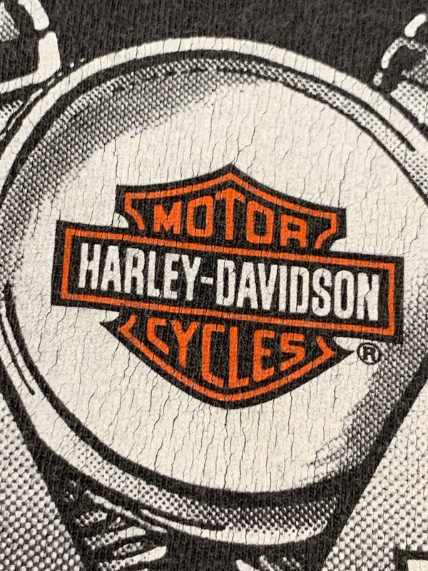 【中古品】【メンズ】 HARLEY DAVIDSON ハーレーダビッドソン LOUIS VILLE POCKET TEE ルーイビル ポケット 半袖 プリント Tシャツ メンズ トップス 146-260710-em-16-min サイズ：XL カラー：ブラック 万代Net店
