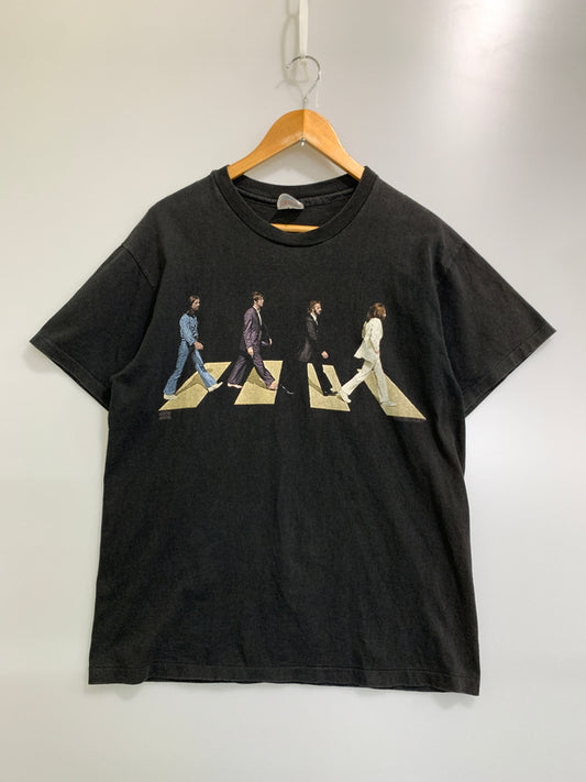 【中古品】【メンズ】 BEATLES ビートルズ 90S ABBEY ROAD TEE 90年代 アビイ・ロード 半袖Tシャツ メンズ トップス ヴィンテージ 146-260710-em-03-min サイズ：L カラー：ブラック 万代Net店