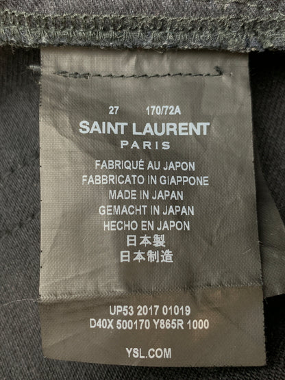 【中古品】【メンズ】 SAINT LAURENT PARIS イヴ サンローラン 5POCKET STRAIGHT DENIM PANTS 5ポケット ストレートデニムパンツ 500170 Y865R 152-260714-ta-04-min カラー：ブラック 万代Net店
