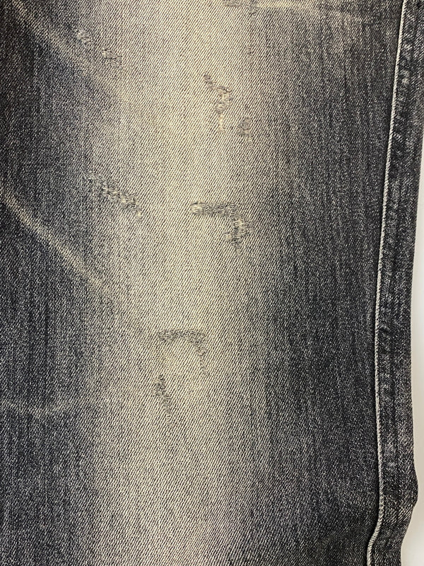 【中古品】【メンズ】 VIRGIN ATRAXIA ヴァージン アタラクシア STANED WRINKLED WIDE FLARE JEANS ワイドフレアジーンズ メンズ ボトムス ジーンズ 152-260717-em-53-min サイズ：2 カラー：インディゴブラック 万代Net店