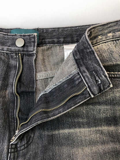 【中古品】【メンズ】 VIRGIN ATRAXIA ヴァージン アタラクシア STANED WRINKLED WIDE FLARE JEANS ワイドフレアジーンズ メンズ ボトムス ジーンズ 152-260717-em-53-min サイズ：2 カラー：インディゴブラック 万代Net店
