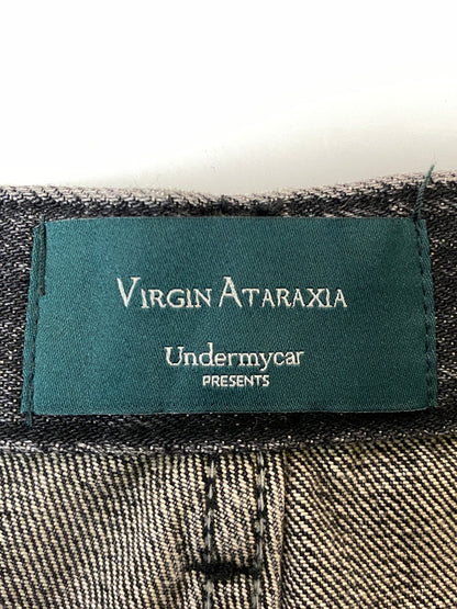 【中古品】【メンズ】 VIRGIN ATRAXIA ヴァージン アタラクシア STANED WRINKLED WIDE FLARE JEANS ワイドフレアジーンズ メンズ ボトムス ジーンズ 152-260717-em-53-min サイズ：2 カラー：インディゴブラック 万代Net店