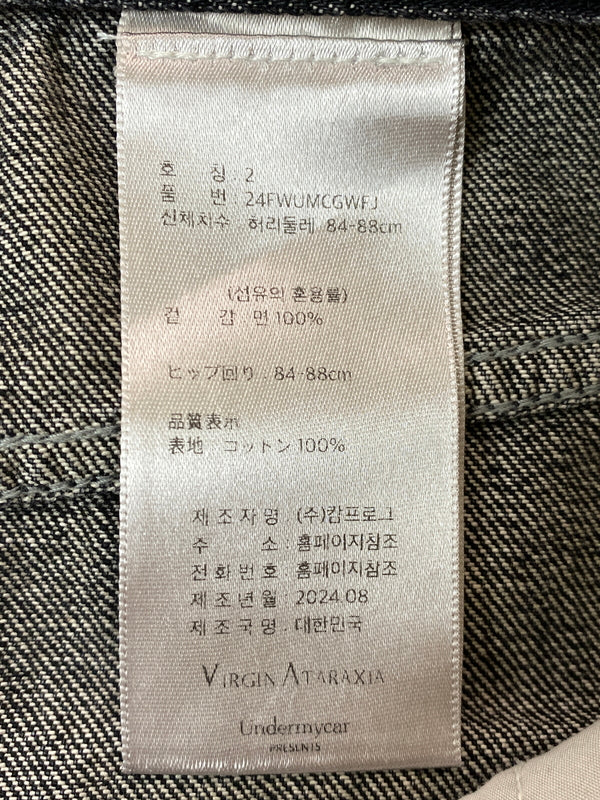 【中古品】【メンズ】 VIRGIN ATRAXIA ヴァージン アタラクシア STANED WRINKLED WIDE FLARE JEANS ワイドフレアジーンズ メンズ ボトムス ジーンズ 152-260717-em-53-min サイズ：2 カラー：インディゴブラック 万代Net店