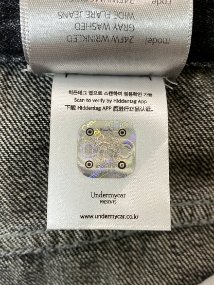【中古品】【メンズ】 VIRGIN ATRAXIA ヴァージン アタラクシア STANED WRINKLED WIDE FLARE JEANS ワイドフレアジーンズ メンズ ボトムス ジーンズ 152-260717-em-53-min サイズ：2 カラー：インディゴブラック 万代Net店