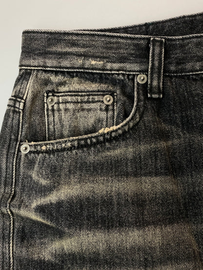 【中古品】【メンズ】 VIRGIN ATRAXIA ヴァージン アタラクシア STANED WRINKLED WIDE FLARE JEANS ワイドフレアジーンズ メンズ ボトムス ジーンズ 152-260717-em-53-min サイズ：2 カラー：インディゴブラック 万代Net店