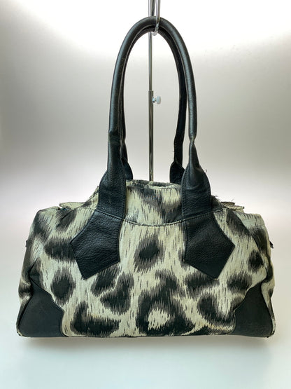 【現状渡し品】【レディース】 VIVIENNE WESTWOOD ヴィヴィアンウエストウッド レオパード ショルダーバッグ カバン 188-260729-AS-37-min カラー：ブラック/グレー 万代Net店