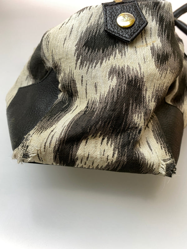 【現状渡し品】【レディース】 VIVIENNE WESTWOOD ヴィヴィアンウエストウッド レオパード ショルダーバッグ カバン 188-260729-AS-37-min カラー：ブラック/グレー 万代Net店