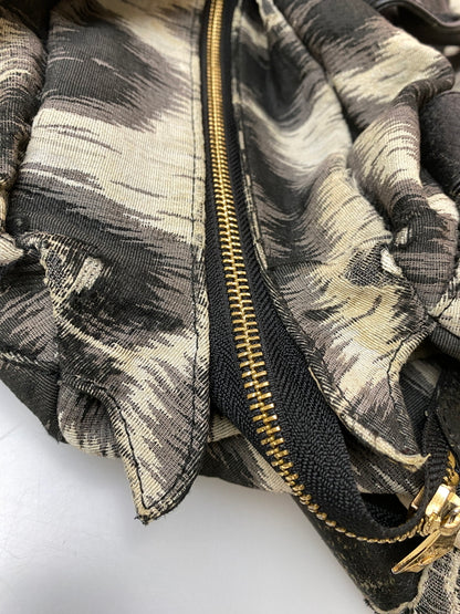 【現状渡し品】【レディース】 VIVIENNE WESTWOOD ヴィヴィアンウエストウッド レオパード ショルダーバッグ カバン 188-260729-AS-37-min カラー：ブラック/グレー 万代Net店