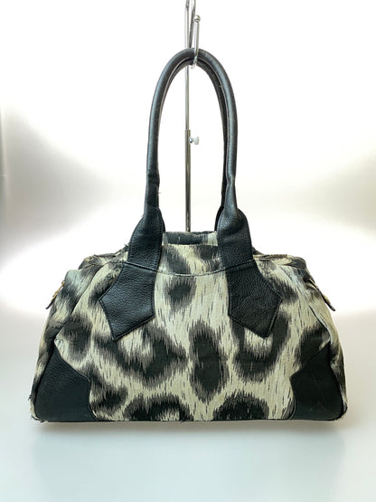 【現状渡し品】【レディース】 VIVIENNE WESTWOOD ヴィヴィアンウエストウッド レオパード ショルダーバッグ カバン 188-260729-AS-37-min カラー：ブラック/グレー 万代Net店