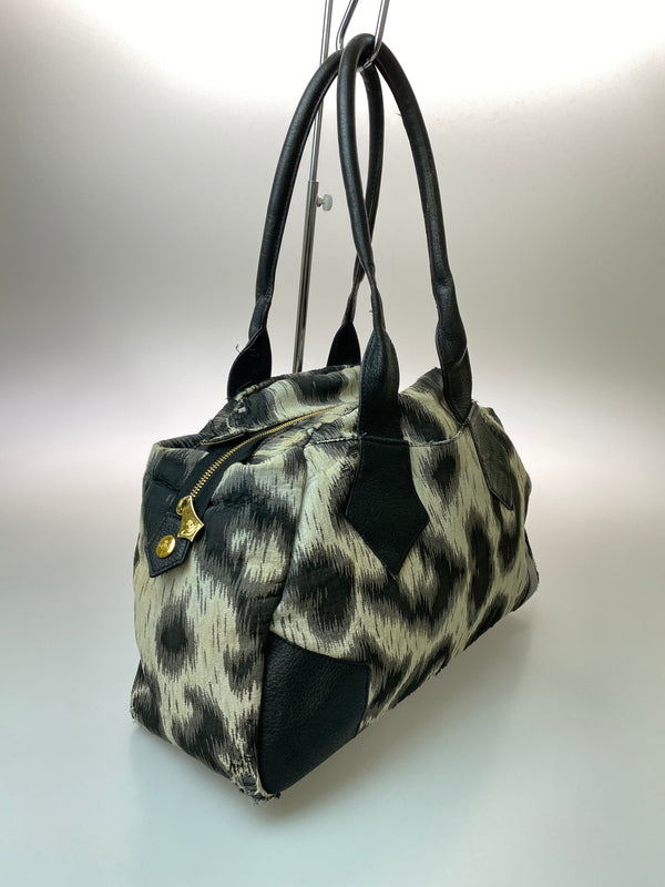 【現状渡し品】【レディース】 VIVIENNE WESTWOOD ヴィヴィアンウエストウッド レオパード ショルダーバッグ カバン 188-260729-AS-37-min カラー：ブラック/グレー 万代Net店