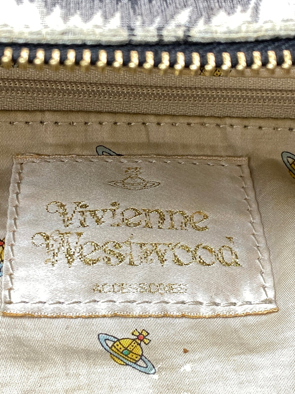 【現状渡し品】【レディース】 VIVIENNE WESTWOOD ヴィヴィアンウエストウッド レオパード ショルダーバッグ カバン 188-260729-AS-37-min カラー：ブラック/グレー 万代Net店
