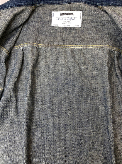 【中古品】【メンズ】 NEIGHBORHOOD ネイバーフッド 26SS WASHED DENIM TYPE-2 JACKET デニムジャケット アウター 142-260729-AS-65-min サイズ：L カラー：インディゴ 万代Net店