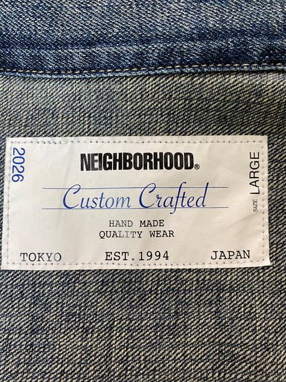 【中古品】【メンズ】 NEIGHBORHOOD ネイバーフッド 26SS WASHED DENIM TYPE-2 JACKET デニムジャケット アウター 142-260729-AS-65-min サイズ：L カラー：インディゴ 万代Net店