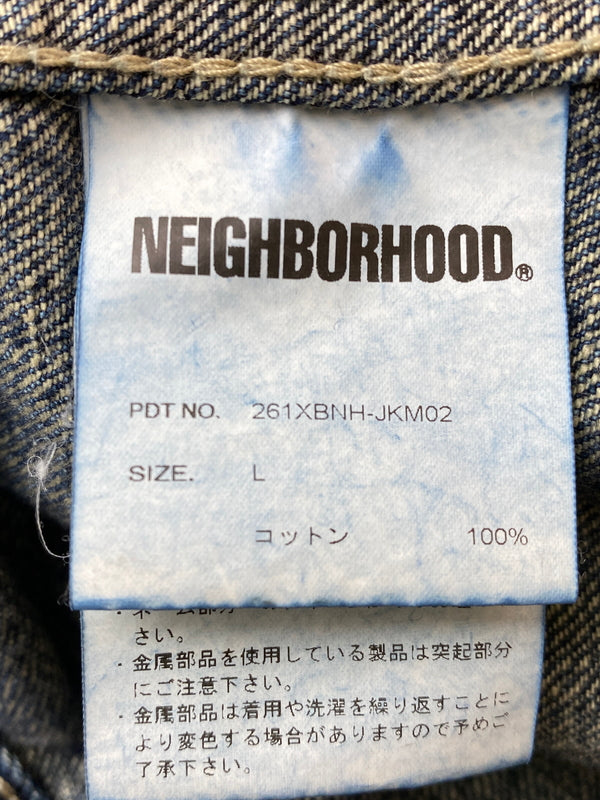 【中古品】【メンズ】 NEIGHBORHOOD ネイバーフッド 26SS WASHED DENIM TYPE-2 JACKET デニムジャケット アウター 142-260729-AS-65-min サイズ：L カラー：インディゴ 万代Net店