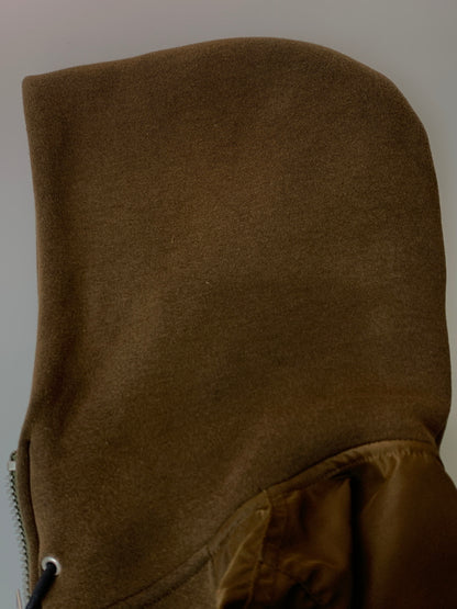 【中古品】【メンズ】 SACAI サカイ SPONGE SWEAT HOODIE フルジップパーカー ナイロン 140-260711-AS-1-min サイズ：2 カラー：ブラウン 万代Net店