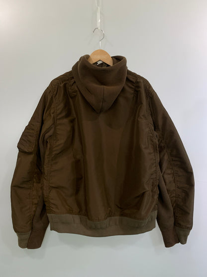 【中古品】【メンズ】 SACAI サカイ SPONGE SWEAT HOODIE フルジップパーカー ナイロン 140-260711-AS-1-min サイズ：2 カラー：ブラウン 万代Net店