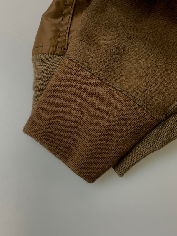 【中古品】【メンズ】 SACAI サカイ SPONGE SWEAT HOODIE フルジップパーカー ナイロン 140-260711-AS-1-min サイズ：2 カラー：ブラウン 万代Net店