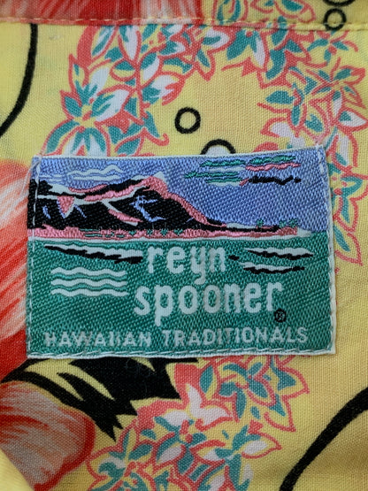 【中古品】【メンズ】 RAYON SPOONER レインスプーナー 80-90S RAYON SHIRT レーヨンシャツ ショートスリーブ 半袖シャツ ヴィンテージ 146-260711-AS-12-min サイズ：下記参照 カラー：イエロー 万代Net店