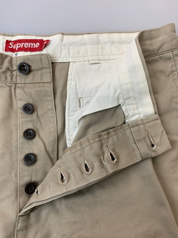【中古品】【メンズ】 SUPREME シュプリーム COTTON CHINO SHORTS コットン チノ ショートパンツ ボトムス 149-260711-AS-10-min サイズ：34 カラー：ベージュ 万代Net店