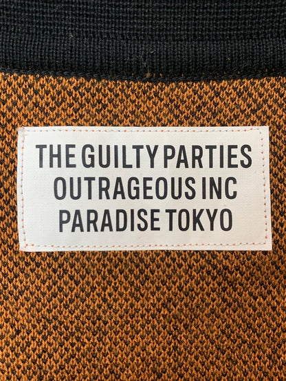 【中古品】【メンズ】 WACKO MARIA ワコマリア 23SS PYTHON KNIT JACQUARD POLO SHIRT ニットジャガード ポロシャツ 142-260711-AS-2-min サイズ：L カラー：オレンジブラウン/ブラック 万代Net店
