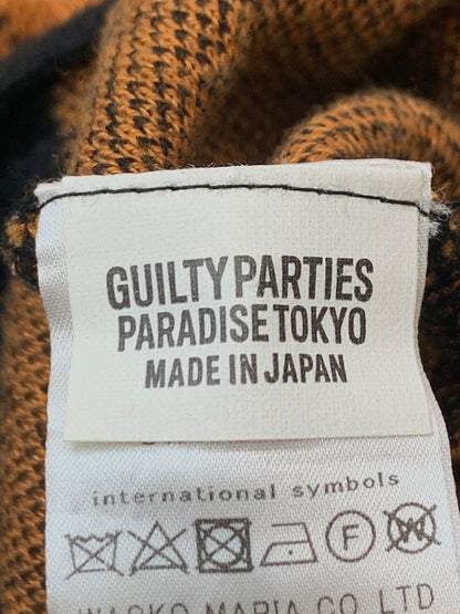 【中古品】【メンズ】 WACKO MARIA ワコマリア 23SS PYTHON KNIT JACQUARD POLO SHIRT ニットジャガード ポロシャツ 142-260711-AS-2-min サイズ：L カラー：オレンジブラウン/ブラック 万代Net店