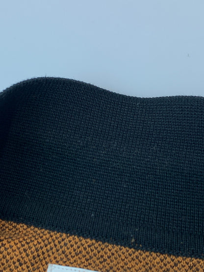 【中古品】【メンズ】 WACKO MARIA ワコマリア 23SS PYTHON KNIT JACQUARD POLO SHIRT ニットジャガード ポロシャツ 142-260711-AS-2-min サイズ：L カラー：オレンジブラウン/ブラック 万代Net店