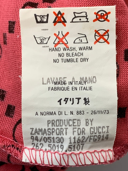 【中古品】【レディース】 GUCCI グッチ 90S ZAMA SPORT FOR GUCCI GG LOGO TEE ショートスリーブ 半袖Tシャツ ヴィンテージ 170-260711-AS-8-min サイズ：M カラー：ピンク 万代Net店
