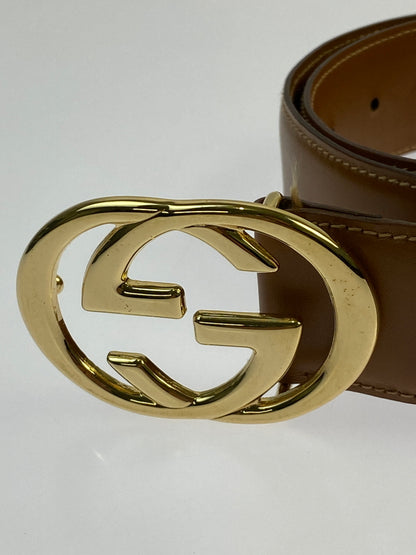【中古品】【レディース】 GUCCI グッチ インターロッキングGベルト 小物 183-260711-AS-68-min サイズ：75-30 カラー：ブラウン 万代Net店