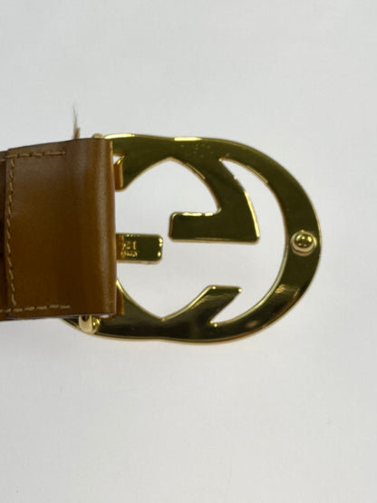 【中古品】【レディース】 GUCCI グッチ インターロッキングGベルト 小物 183-260711-AS-68-min サイズ：75-30 カラー：ブラウン 万代Net店