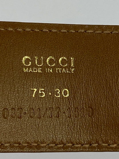 【中古品】【レディース】 GUCCI グッチ インターロッキングGベルト 小物 183-260711-AS-68-min サイズ：75-30 カラー：ブラウン 万代Net店