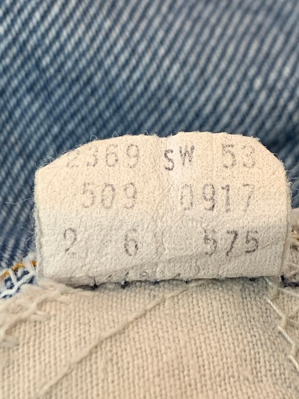 【中古品】【メンズ】 LEVI'S リーバイス 80S 509-0917 DENIM PANTS デニムパンツ ボトムス ヴィンテージ 157-260711-AS-9-min サイズ：W33L34 カラー：ブルー 万代Net店