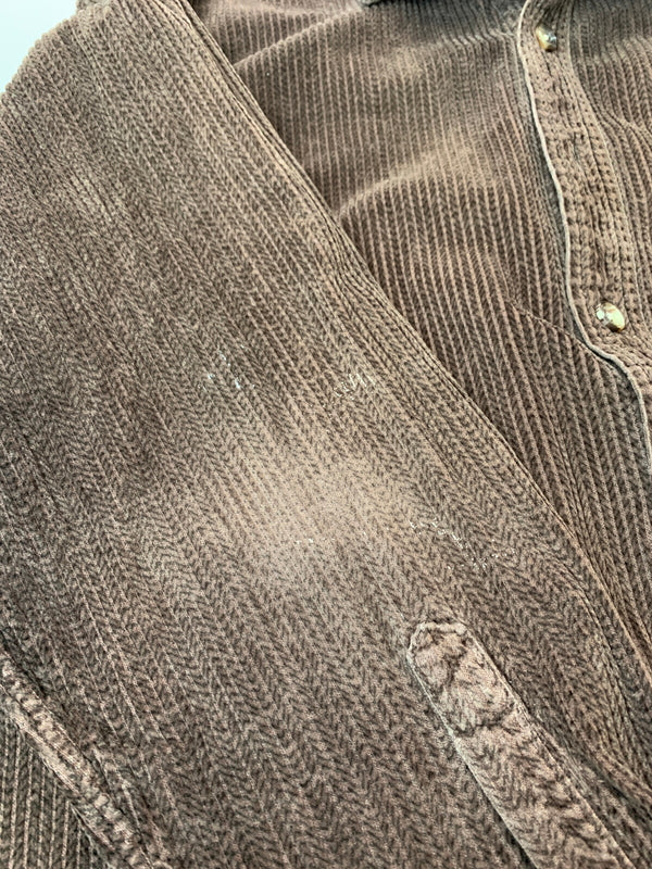 【現状渡し品】【メンズ】 DISNEY ディズニー 90S CORDUROY SHIRT コーデュロイシャツ 長袖シャツ ロングスリーブ ヴィンテージ 146-260711-AS-16-min サイズ：下記参照 カラー：ブラウン 万代Net店