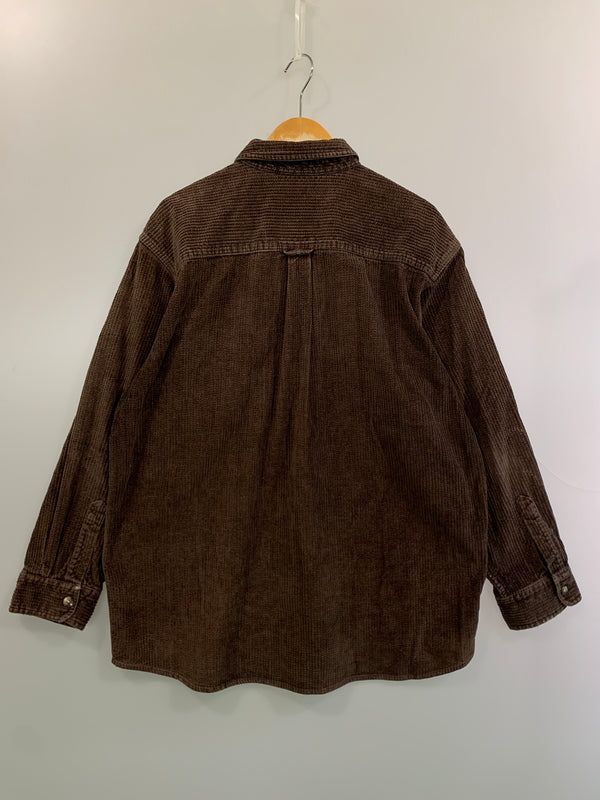 【現状渡し品】【メンズ】 DISNEY ディズニー 90S CORDUROY SHIRT コーデュロイシャツ 長袖シャツ ロングスリーブ ヴィンテージ 146-260711-AS-16-min サイズ：下記参照 カラー：ブラウン 万代Net店