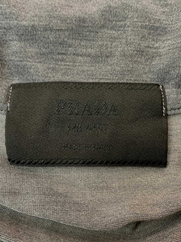 【現状渡し品】【メンズ】 PRADA プラダ POLO SHIRT ポロシャツ ショートスリーブ 半袖 141-260711-AS-17-min サイズ：M カラー：グレー 万代Net店