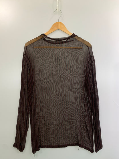 【現状渡し品】【メンズ】 ISSEY MIYAKE PERMANENTE イッセイ ミヤケ パーマネンテ シアーシャツ ロングスリーブ 長袖 140-260711-AS-5-min サイズ：下記参照 カラー：ブラウン/パープル/ブラック 万代Net店