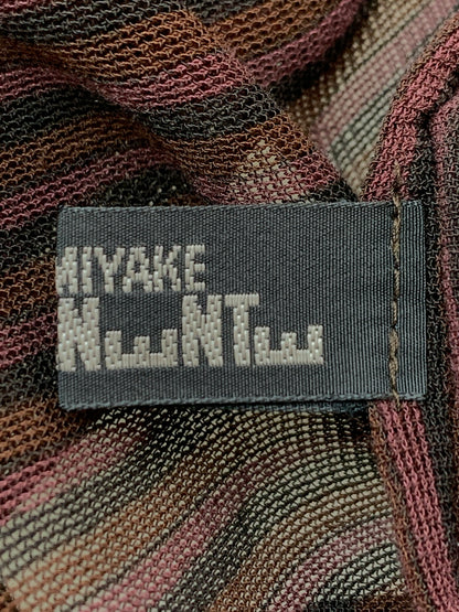 【現状渡し品】【メンズ】 ISSEY MIYAKE PERMANENTE イッセイ ミヤケ パーマネンテ シアーシャツ ロングスリーブ 長袖 140-260711-AS-5-min サイズ：下記参照 カラー：ブラウン/パープル/ブラック 万代Net店
