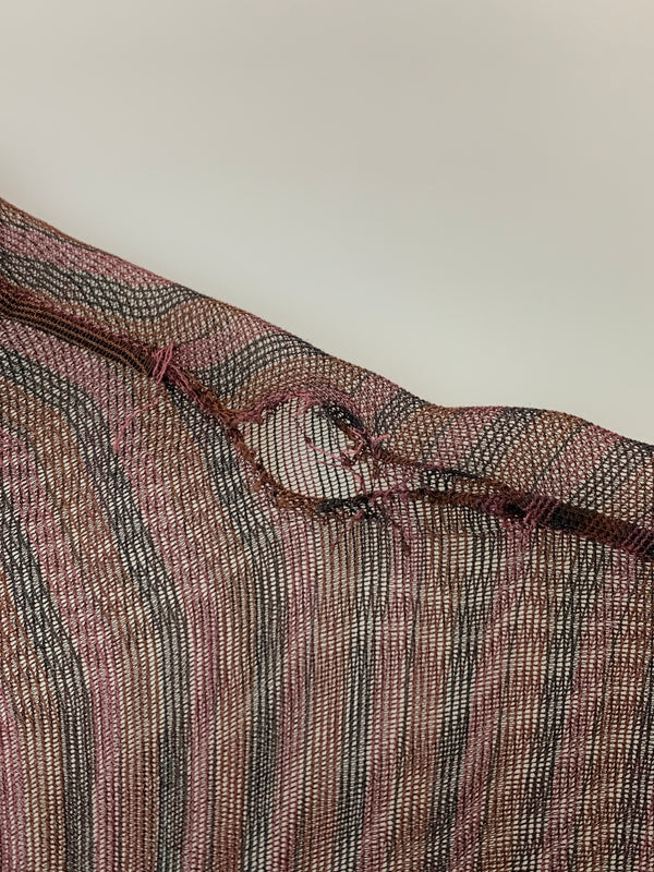 【現状渡し品】【メンズ】 ISSEY MIYAKE PERMANENTE イッセイ ミヤケ パーマネンテ シアーシャツ ロングスリーブ 長袖 140-260711-AS-5-min サイズ：下記参照 カラー：ブラウン/パープル/ブラック 万代Net店