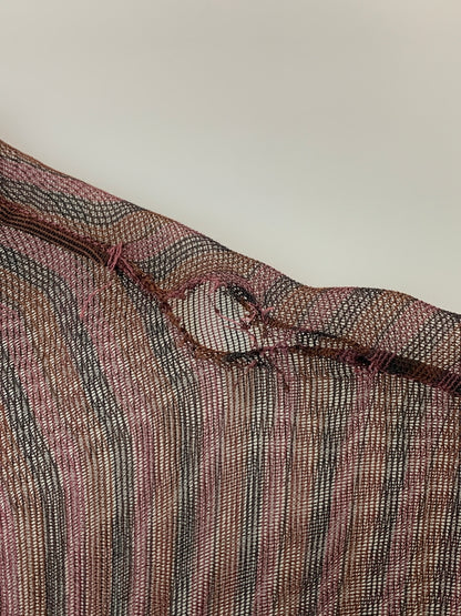 【現状渡し品】【メンズ】 ISSEY MIYAKE PERMANENTE イッセイ ミヤケ パーマネンテ シアーシャツ ロングスリーブ 長袖 140-260711-AS-5-min サイズ：下記参照 カラー：ブラウン/パープル/ブラック 万代Net店